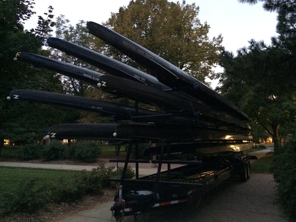 1st of two trailers full of Resolutes from Chicago Rowing Foundation